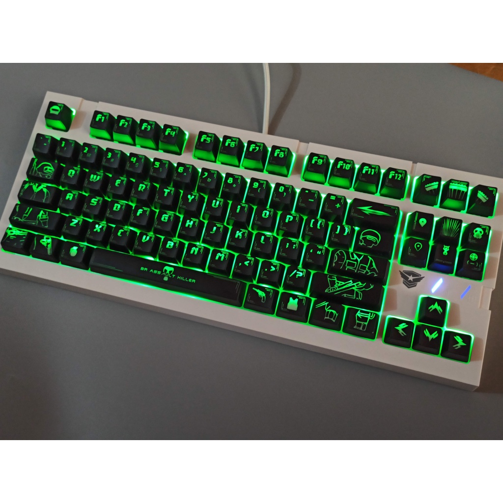 Bộ 104 Nút Bàn Phím Cơ OEM Bằng Nhựa ABS Trong Mờ Hình Gà Con Dễ Thương