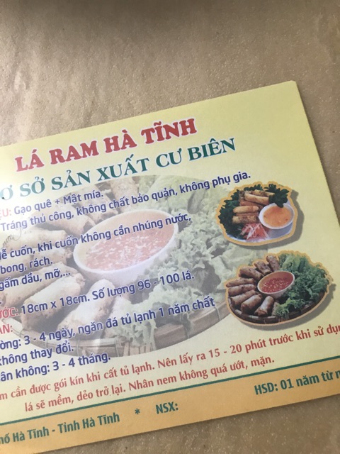 Lá ram cuốn Hà Tĩnh(hút chân không)có sĩ 100 lá | BigBuy360 - bigbuy360.vn