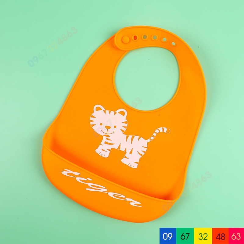 Yếm ăn dặm SILICON KÈM MÁNG siêu mềm dẻo cho bé