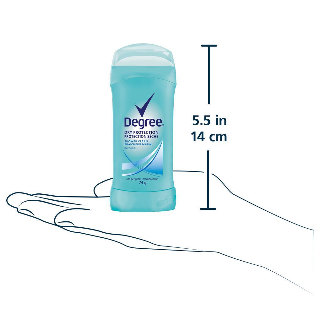 [USA] Lăn sáp khử mùi nữ Degree Women Invisible solid 74g Shower Clean | Sheer Powder | Pure Rain ngăn mồ hôi - Mỹ | BigBuy360 - bigbuy360.vn