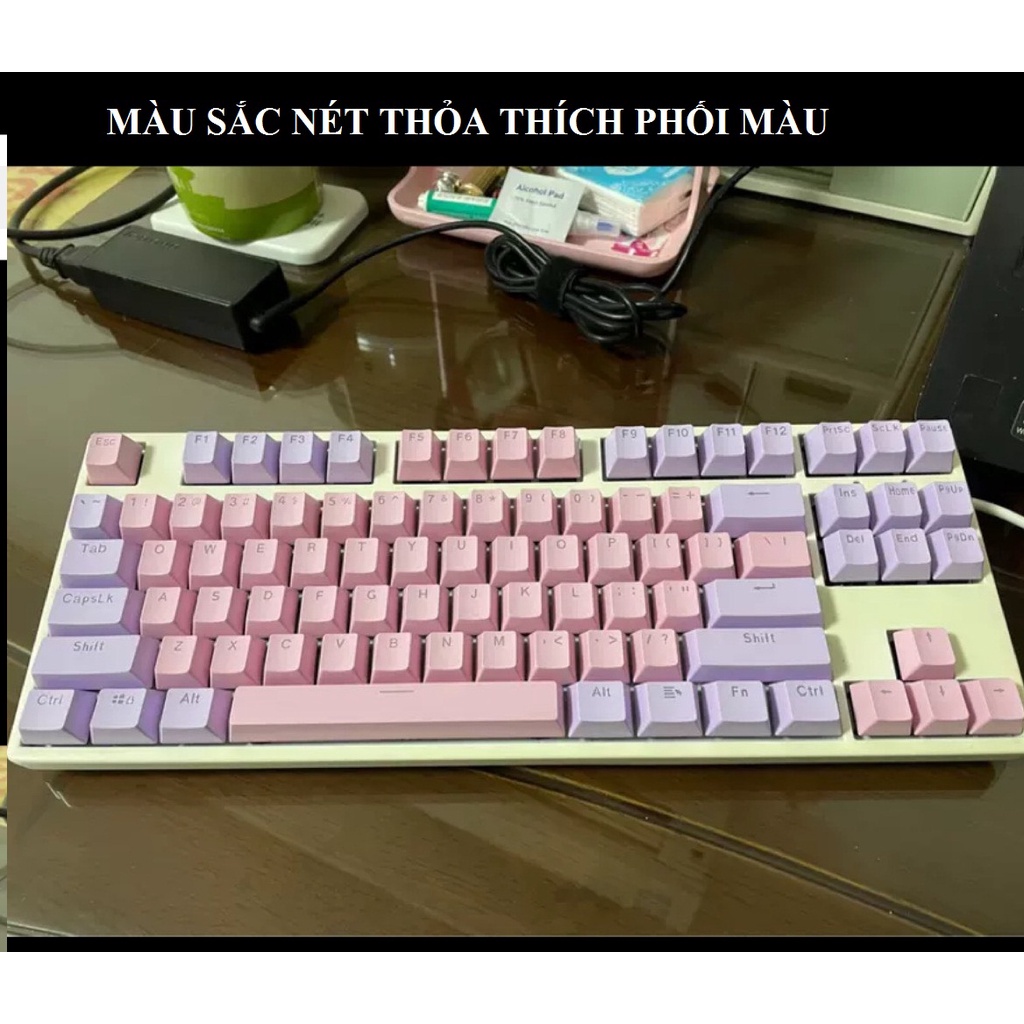 [SIÊU PHẨM] Bộ KEYCAP Nút Bàn Phím Cơ xuyên LED giá siêu rẻ phối màu tùy thích