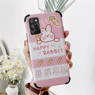 New Case Samsung Galaxy A02s ốp lưng Cute Cartoon Little Rabbit Pattern Phone Case Ins Shockproof Hardcase Back Cover Samsung A12