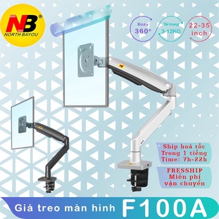 F100A [Màu TRẮNG/ĐEN] /Giá Treo Màn hình máy tính/ Tay treo màn hình/ [Màn Hình 22" - 35"] [Cao cấp hơn XL03 F80] #NB