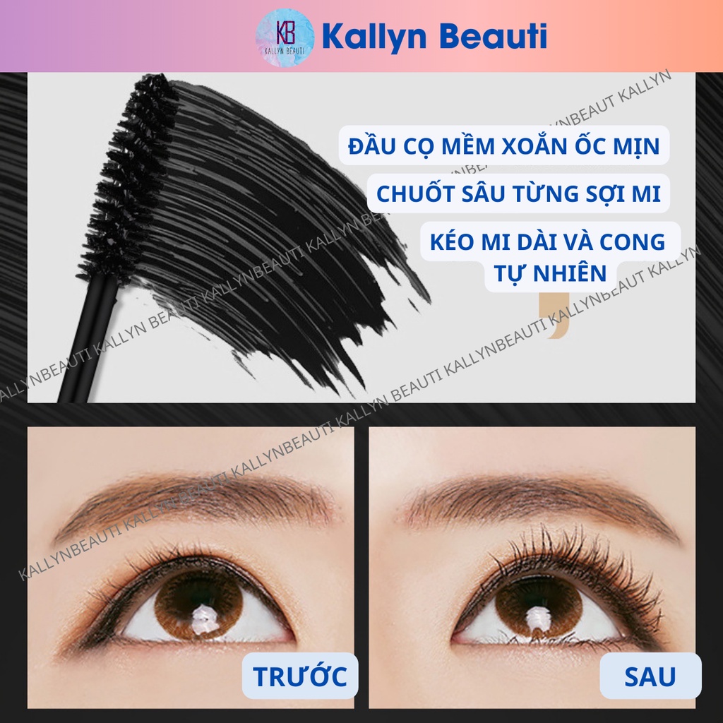 Mascara Lameila chuốt mi dài cong Đen không lem không trôi Kallyn Beauti