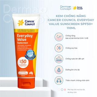 Kem chống nắng hàng ngày Cancer Council Everyday Value Sunscreen SPF50+ dành cho mọi loại da 110ml