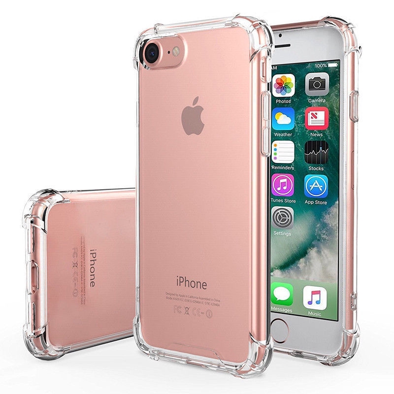 Ốp điện thoại TPU silicon trong suốt chống dành cho iphone 6s plus 7 8 x