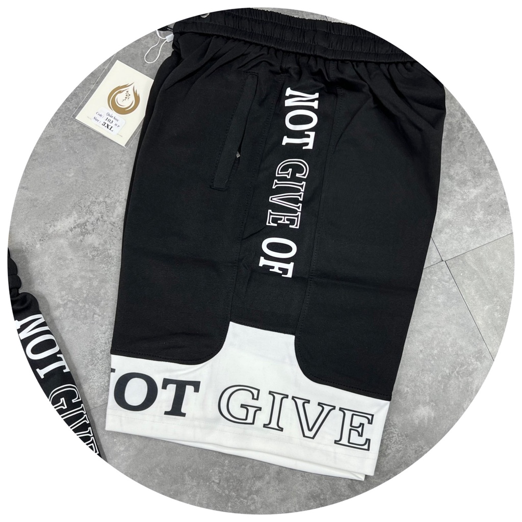 Quần short nam thể thao NOT GIVE OF , quần đùi nam mặc nhà co giãn 4 chiều thấm hút hoạt động thể thao