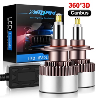 2 Đèn Pha Led 3d H1 H7 H8 H11 9005 Hb3 9006 Hb4 20000lm 6500k 12v Cho Xe Hơi