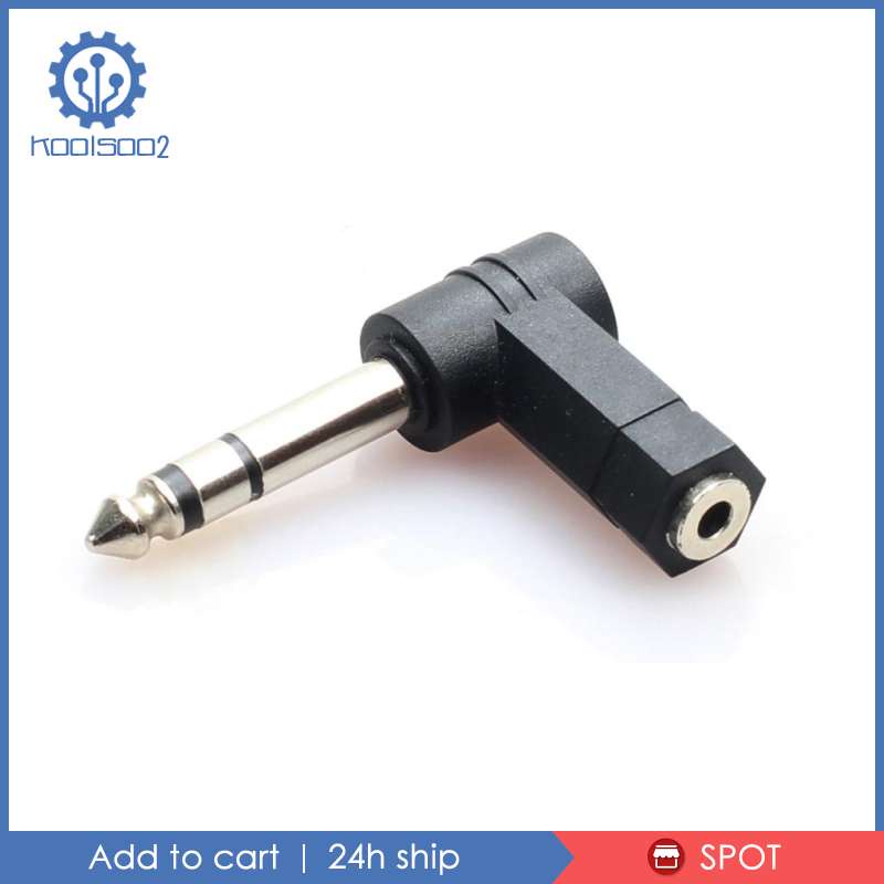 3.5mm Stereo Female to 6.35mm 1/4&quot;Male Right Angle Headphone Adapter Plug