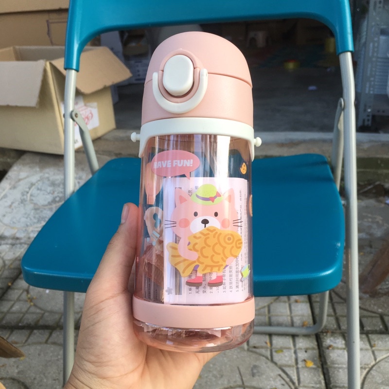 Bình Uống Nước Cho Bé INOCHI An Toàn Chịu Nhiệt Có Quai Đeo, Ống Hút Tiện Dụng