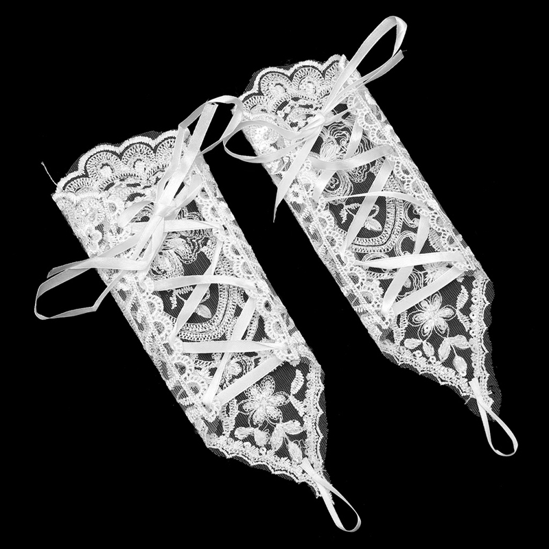 Găng tay ren hở ngón đính đá thời trang cho cô dâu