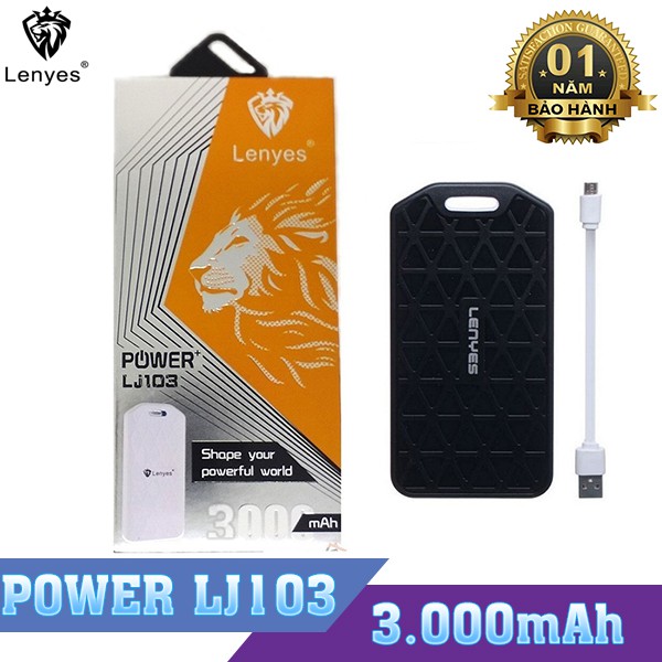 Pin Sạc Dự Phòng Lenyes LJ103 3000mAh - Chính Hãng