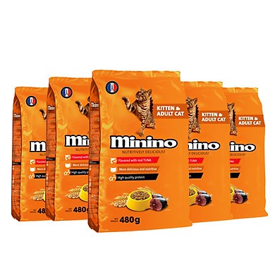 Hạt thức ăn cho mèo Minino của Pháp 480g