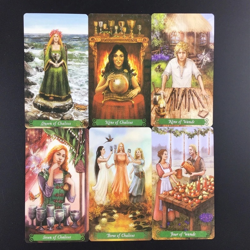 78Pcs Oracle Tarot Cards The Green Witch Tarot Oracle Card Board Deck Game