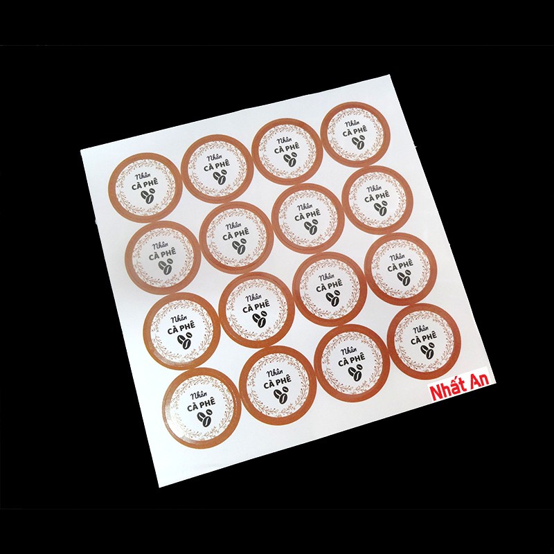 Tem bánh trung thu nhân cafe - Set 5 tờ (1 tờ 16 tem)