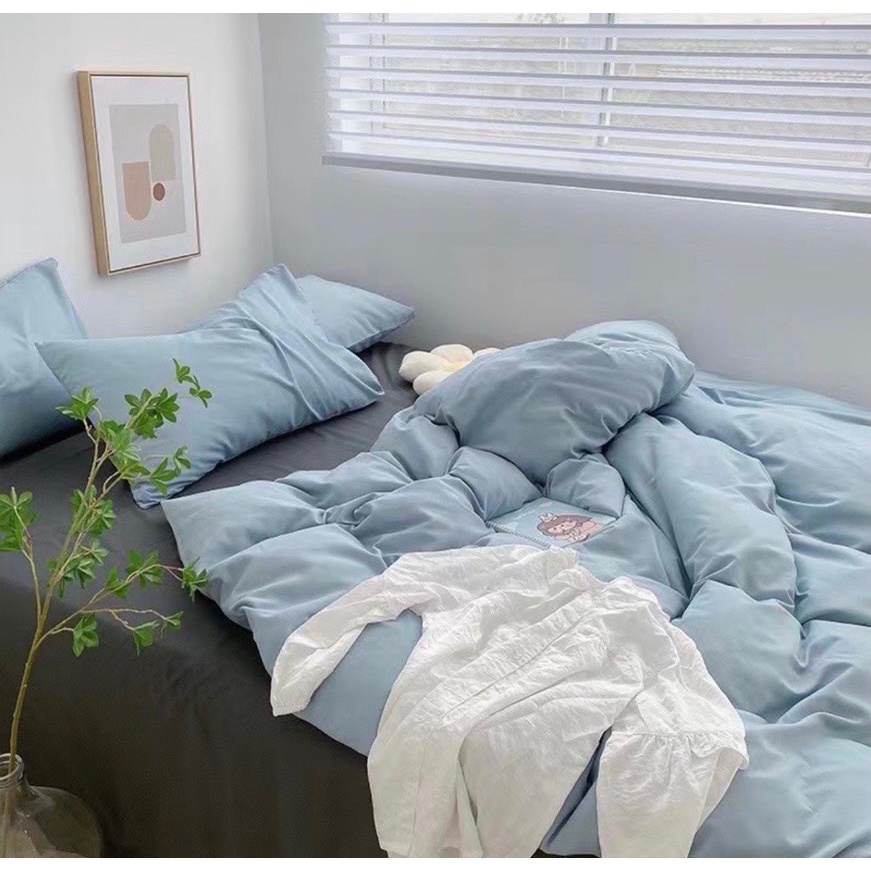 Bộ Chăn Ga Gối Cotton Tici Notag HIN BEDDING, Chất Liệu Vải Mềm Mịn Không Bai Xù, Ga Giường Đủ Kích Thước