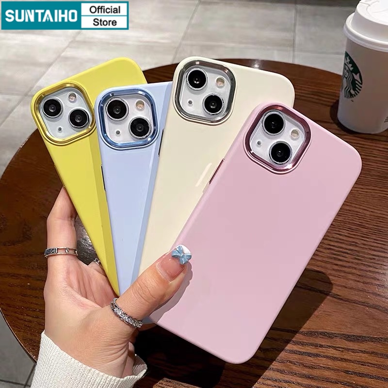 Ốp lưng iphone Ốp điện thoại Suntaiho silicone mềm bảo vệ camera thích hợp cho iPhone 14 12 Pro max 13 promax 13 Pro max 14 max