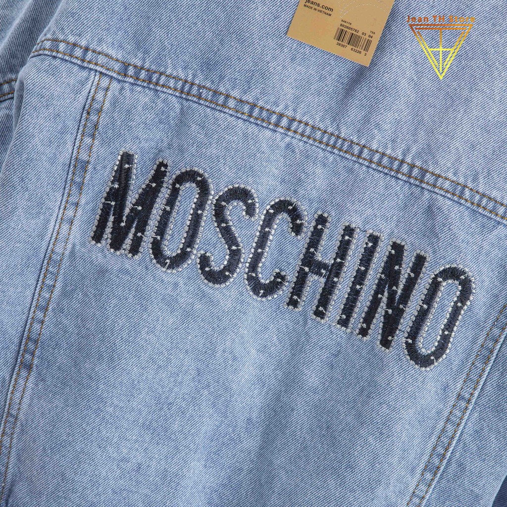 Áo khoác jean nữ TH Store Moschino cá tính áo khoác bò phong cách ulzzang chống nắng