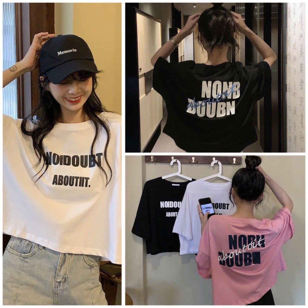 ÁO THUN CROPTOP ❣️FREESHIP❣️ Áo croptop Thun From Rộng Tay Lở Xinh Xắn TTA209