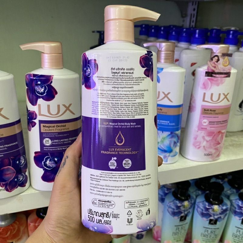 Sữa tắm Lux Thái lan Magical Orchid QUYẾN RŨ NỒNG NÀN 500ml màu tím