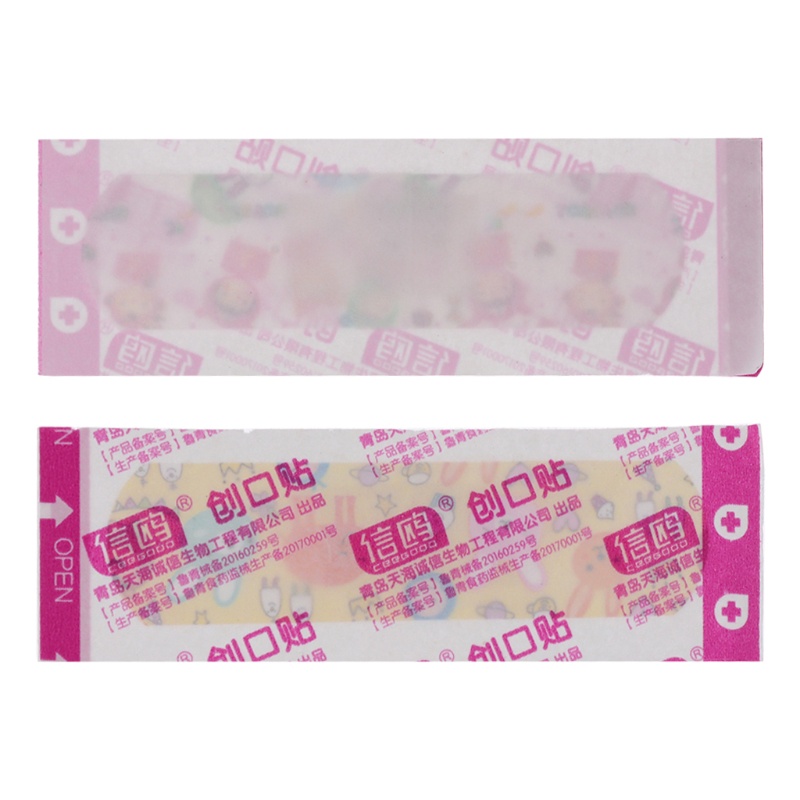 Set 100 băng cá nhân chống thấm nước thoáng khí hoạt hình