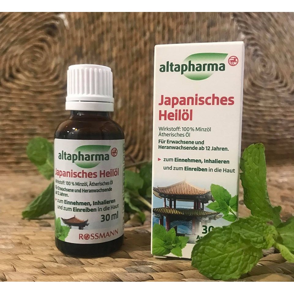 Dầu bôi/xông thảo dược bạc hà Altapharma Đức