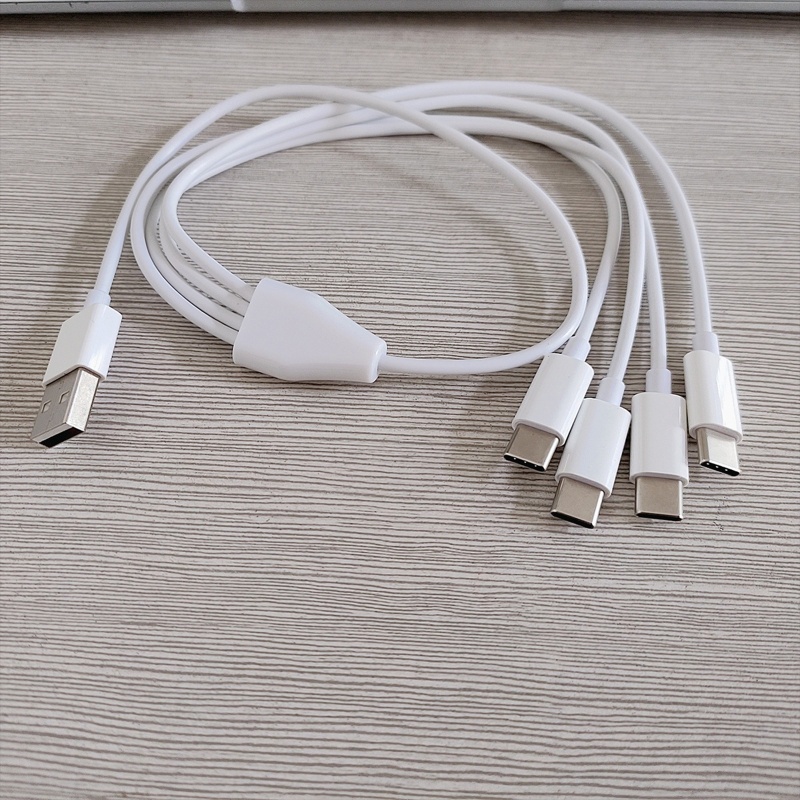 Dây Cáp Sạc Chia 4 Cổng USB C 50cm Với Phích Cắm Type-C 4 Type-C Cho Điện Thoại Di Động / Máy Tính Bảng