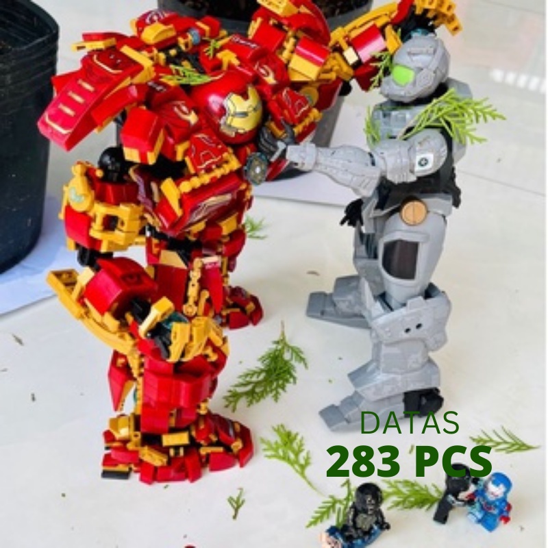 Đồ chơi lắp ráp xếp hình mô hình Robot siêu anh hùng Avengers Bộ robot lắp ghép 283 chi tiết Datas