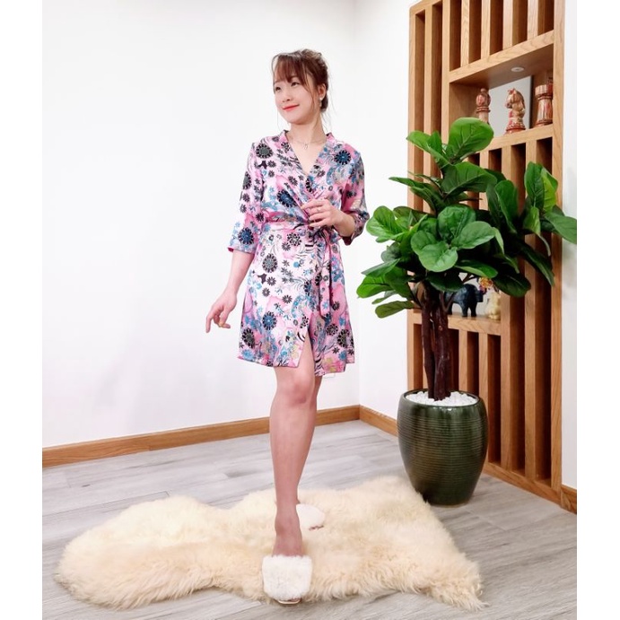 Áo choàng ngủ Kimono Lụa VNXK Giá 598.000đ