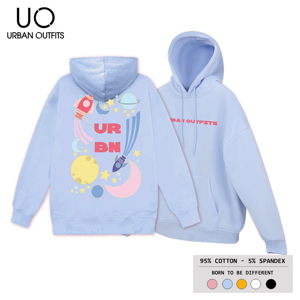 Áo Hoodie Nam Nữ Form Rộng URBAN OUTFITS In Hệ Mặt Trời URBN HOO14 Chui Đầu Thun Cotton Nỉ Local Brand