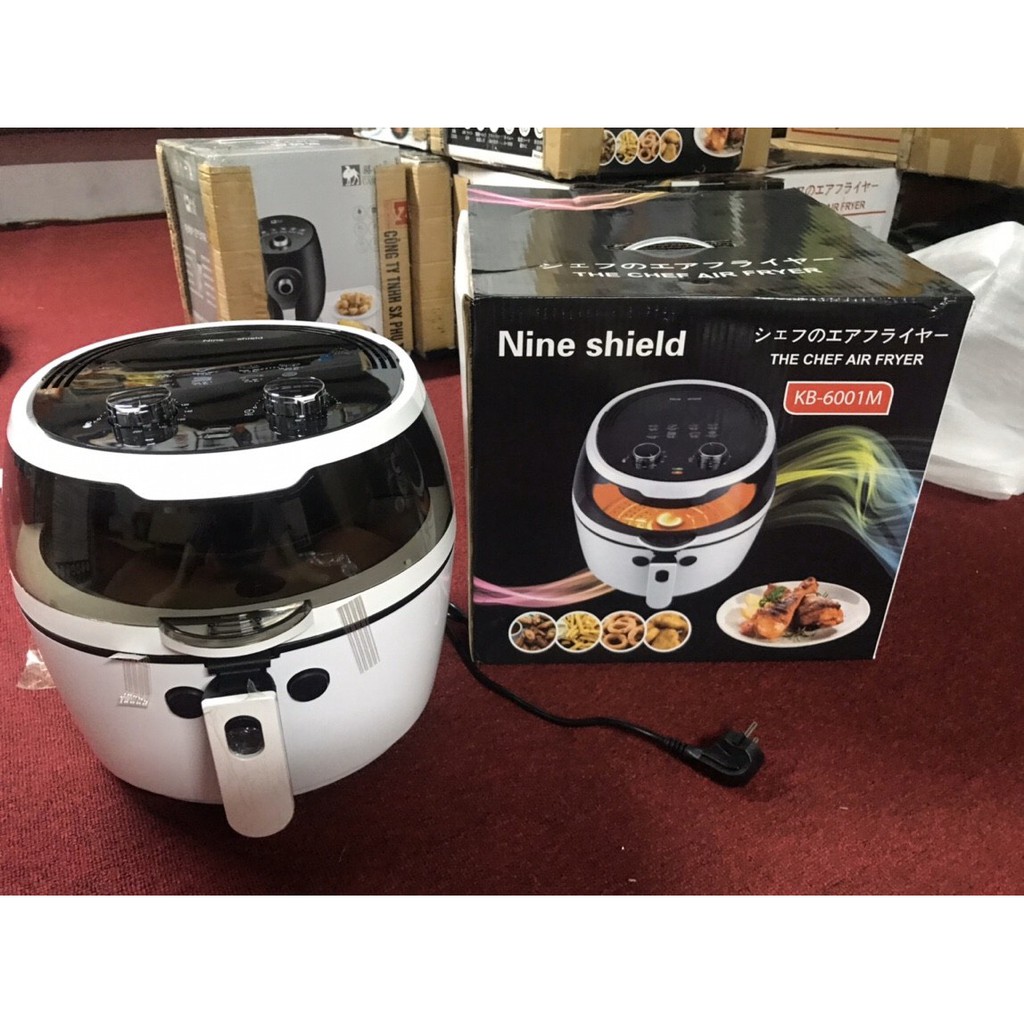 NỒI CHIÊN KHÔNG DẦU NINE SHIELD DUNG TÍCH 8L/10L/0,5L [ GIÁ SỈ ]