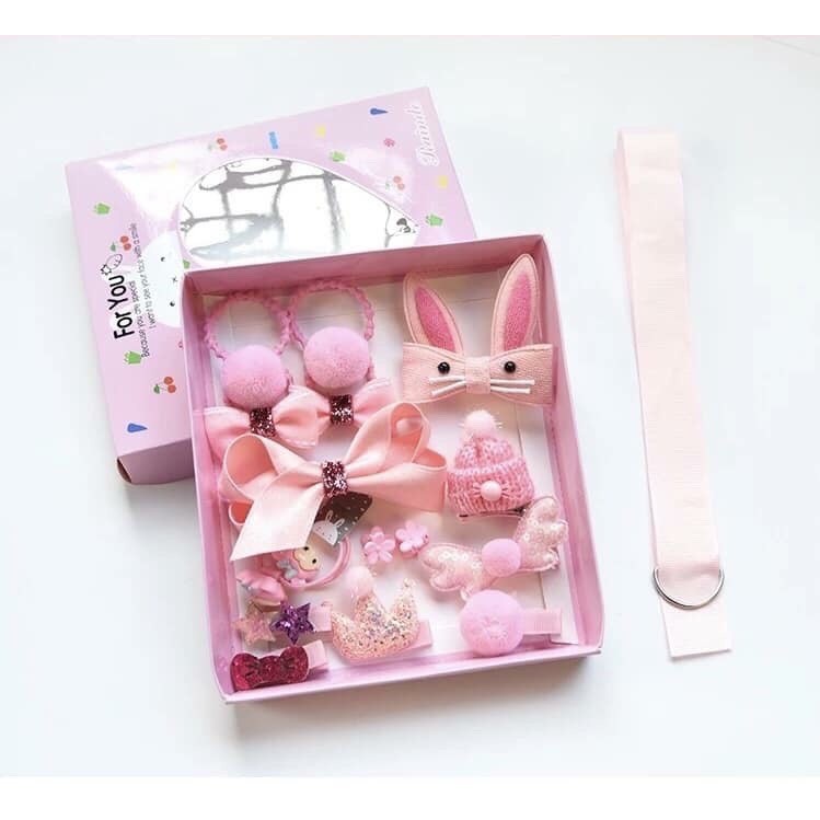 KẸP TÓC ⚡️FREESHIP⚡️ Bộ Kẹp Tóc 18 Món Cho Bé Gái