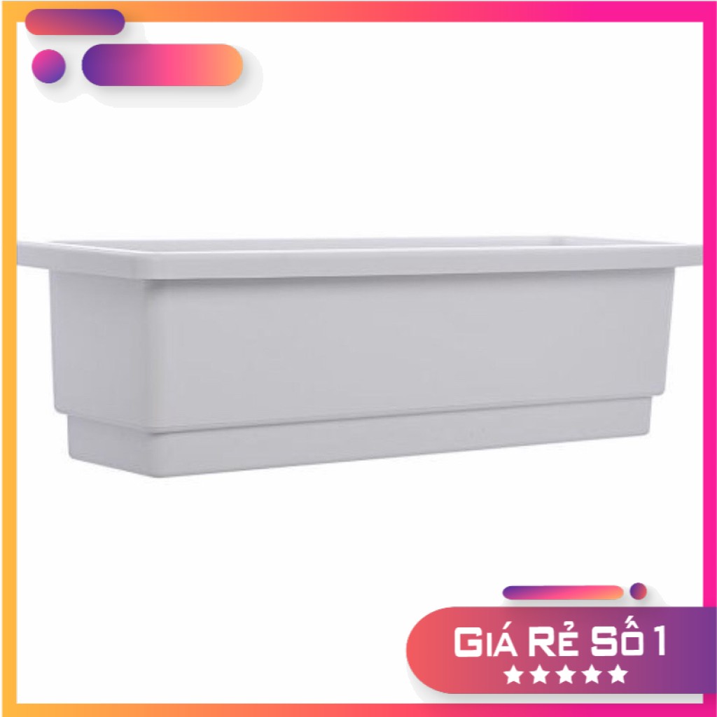 Chậu nhựa thông minh chữ nhật trồng rau, trồng hoa, hình chữ nhật, giá treo chậu kích thước 48x21x16cm