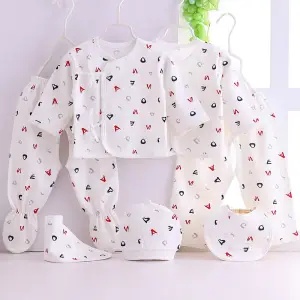 Hộp Quà Tặng 7 Món Đồ Lót Vải Cotton Thời Trang Xuân Thu Cho Bé Sơ Sinh 0 Tháng Tuổi