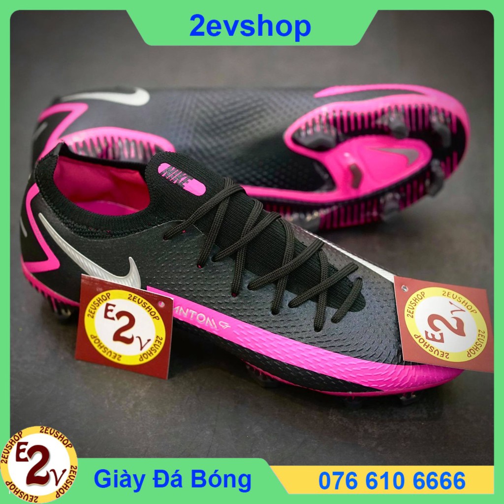 Giày Đá Bóng 𝗙𝗚 𝗡𝗶𝗸𝗲 𝗣𝗵𝗮𝗻𝘁𝗼𝗺 𝗚𝗧 𝗘𝗹𝗶𝘁𝗲 Đen Đã Khâu