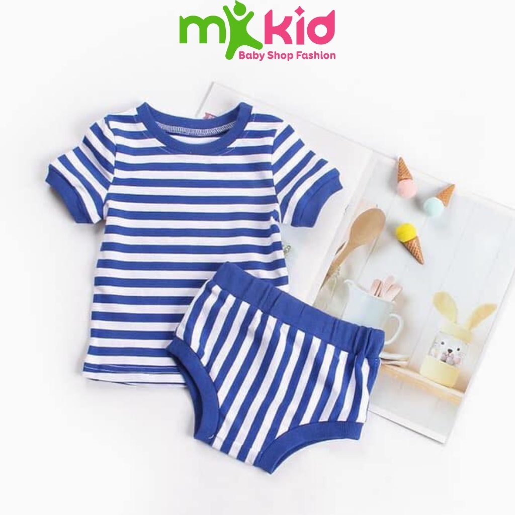 Quần Áo Trẻ Em  Bộ Đồ Sọc Cho Bé Chất Cotton Co Giản 4 Chiều Thấm Hút Mồ Hôi Tốt - AF KID