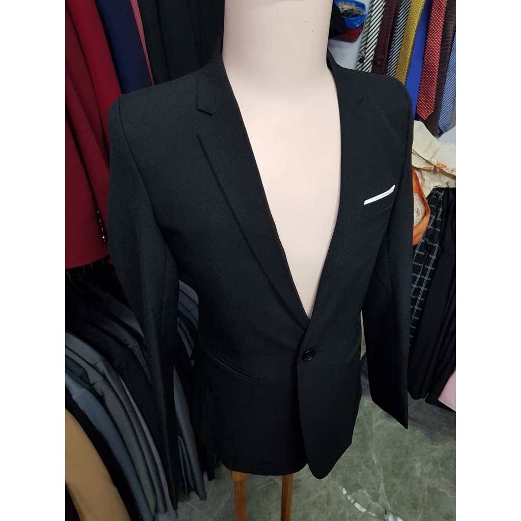 Áo vest nam ôm body kiểu đơn giản màu đen