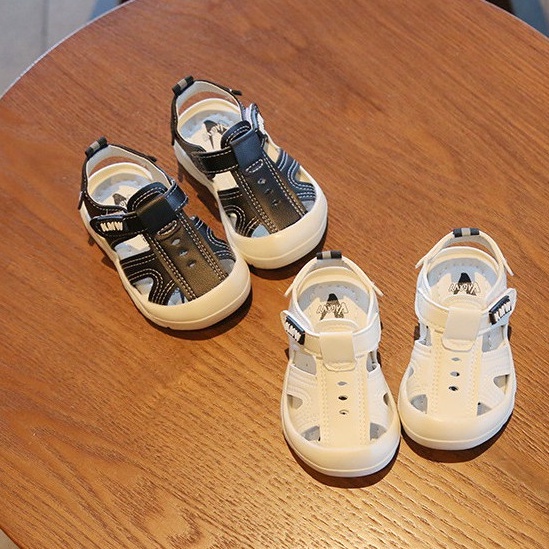 Loại 1_Dép sandal tập đi KMW  Kids siêu mềm, mũi rọ cho bé trai bé gái từ 0 đến 4 tuổi chống trơn trượt hiệu quả