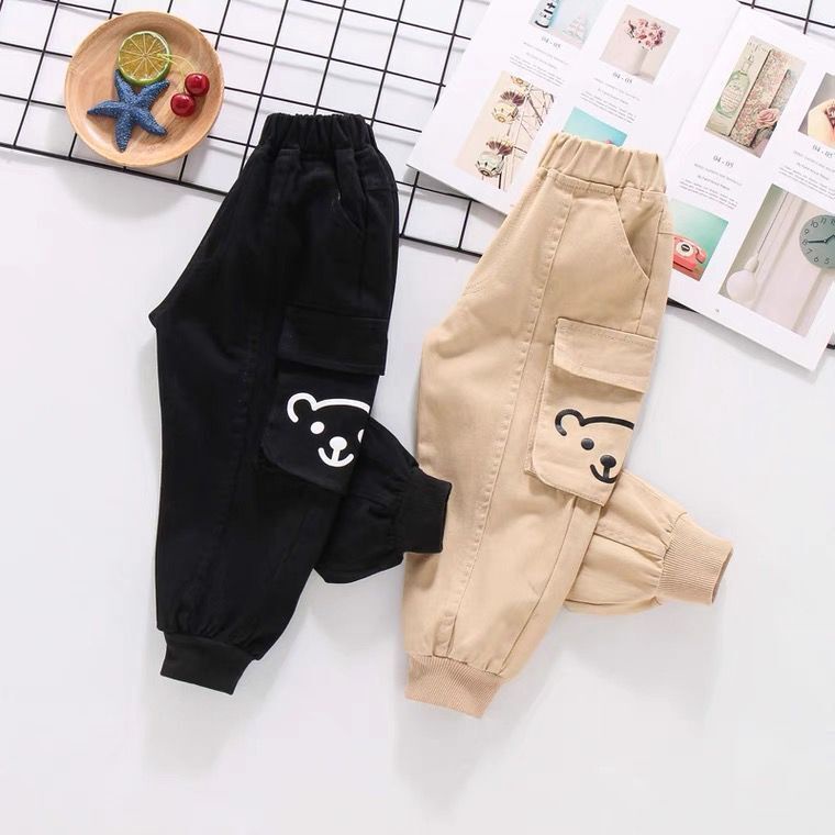 Quần Jean Cotton Ống Rộng Thời Trang Xuân Thu Dễ Phối Đồ Cho Bé Trai