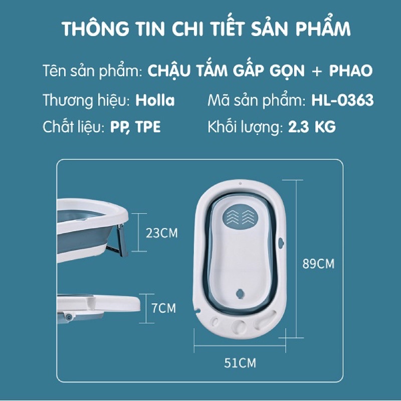 Set chậu tắm gấp gọn kèm phao chống sặc cho bé tặng kèm cá heo đồ chơi