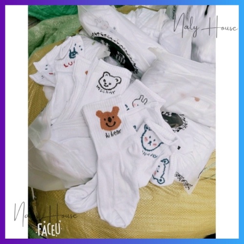 Tất Nữ Cổ Cao Họa Tiết Thú Cưng Siêu Đáng Yêu Chất Đẹp Co Giãn Thấm Hút Mồ Hôi