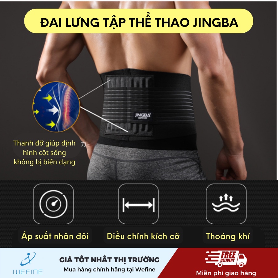 ĐAI ĐEO LƯNG TẬP GYM, TẬP THỂ THAO ĐA NĂNG JINGBA