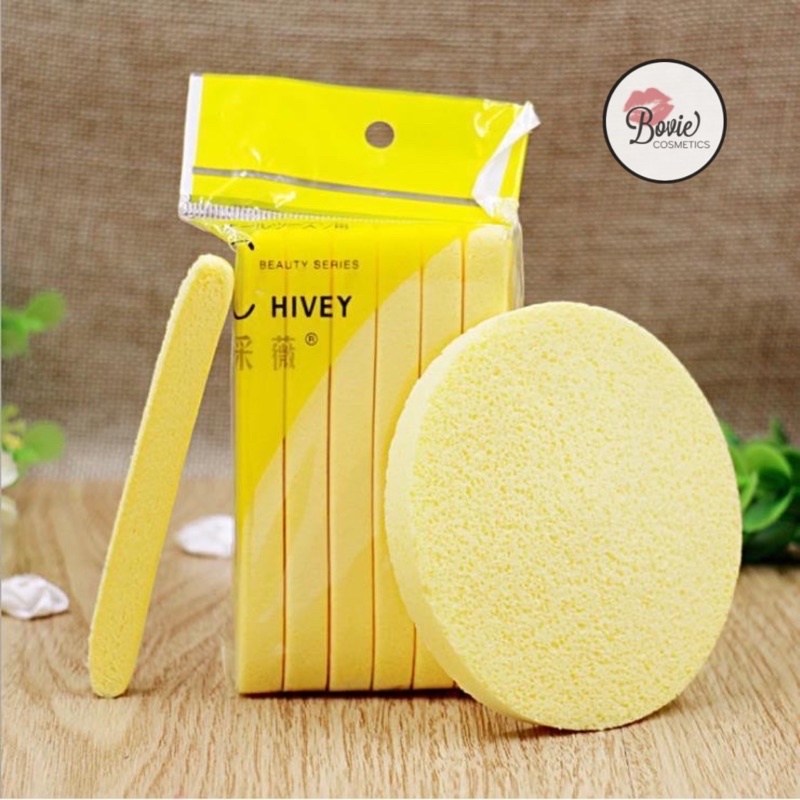Bông mút bọt biển rửa mặt nén CHiVey Gói 12 miếng