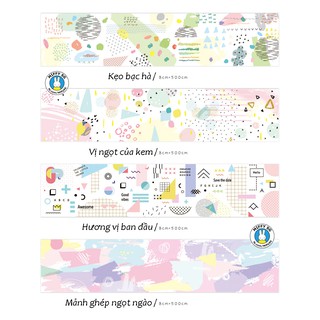 Băng dán Washi tape COLOR SERIES 8cm