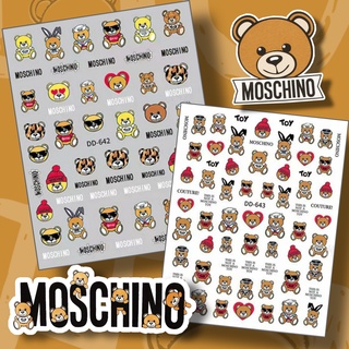 Sticker 3d | hình dán móng bé gấu moschino