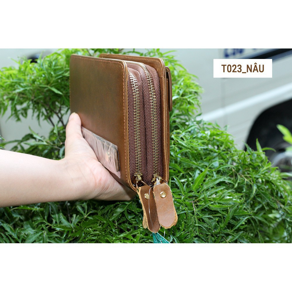 VÍ DA NAM CẦM TAY CAO CẤP T023 - ĐẲNG CẤP CHO QUÝ ÔNG LỊCH LÃM