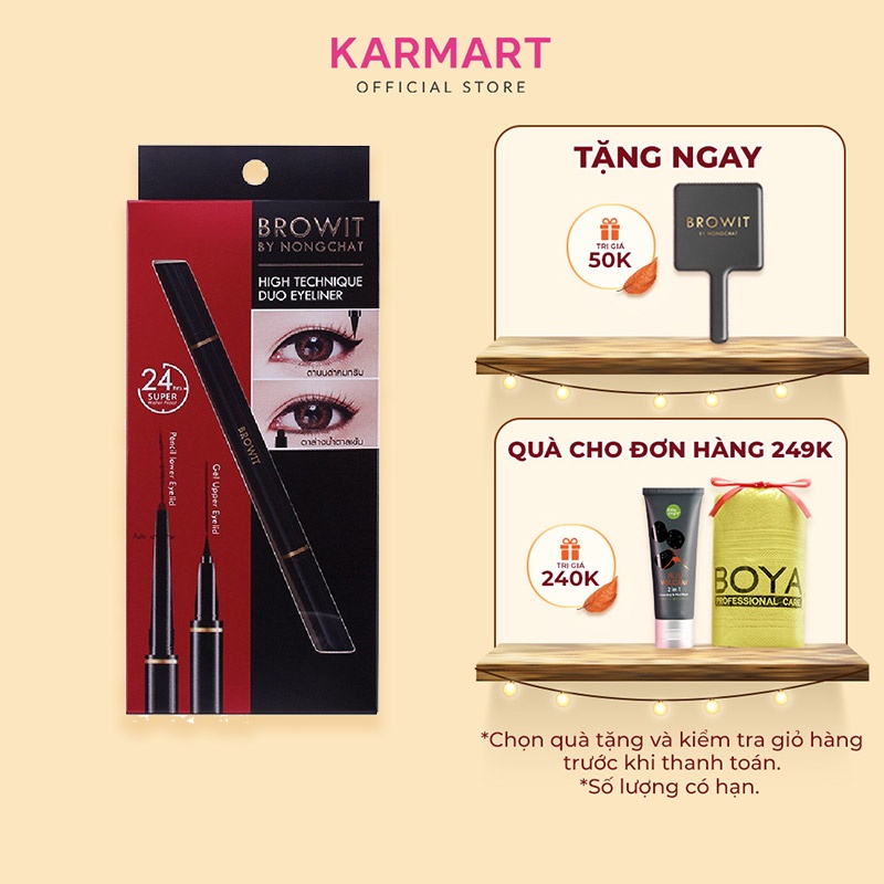 Bút kẻ mắt hai đầu Browit HighTechnique Duo Eyeliner 0.14g