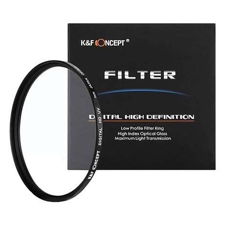 Kính Lọc K&F Concept Filter Slim UV Digital HD - Japan Optic - Size 58mm (Đen) - Hàng Nhập Khẩu