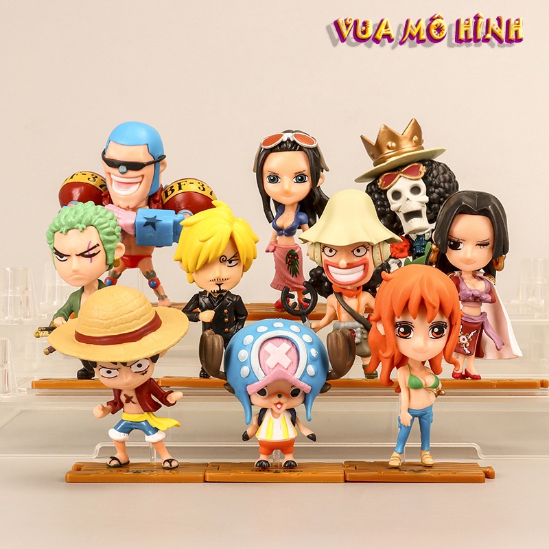 Mô hình One piece, figure One Piece băng Hải tặc Luffy mũ rơm bộ 10 nhân vật cao 7cm ( có bán lẻ)