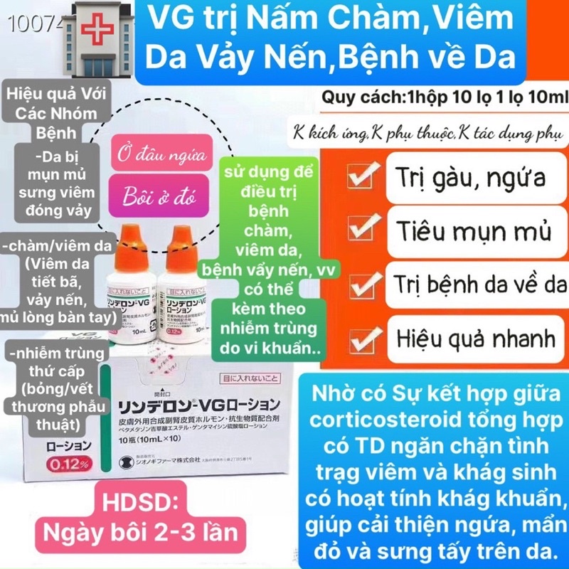 Kem Bôi Giảm Nấm Ngứa Rinderon VG 5gr & 10 ml